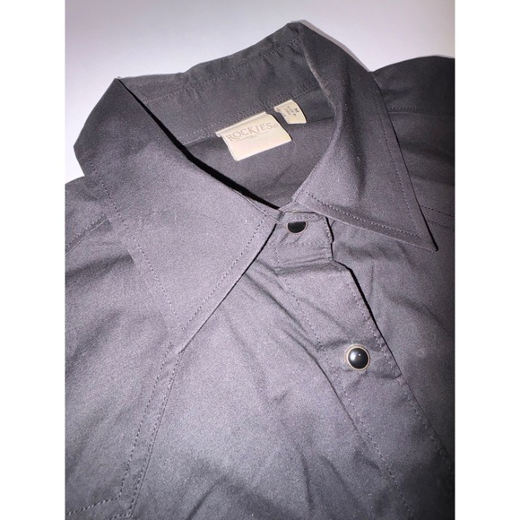 Rockies Tops - ROCKIES Women Black Long Sleeve Western Snap Front Shirt Size M
